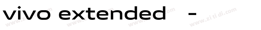 vivo extended字体字体转换